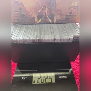 2 pound lot of unsearched magic the gathering cards.  Lot 1